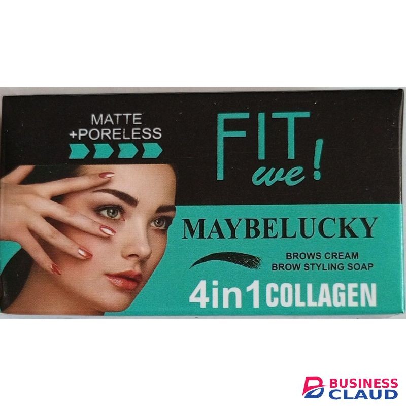 4-in-1 Collagen Eyebrow Soap & Cream Kit, Brow Styling Long Lasting Hold Waterproof Clear Brow + FREE Eyebrow Shapers