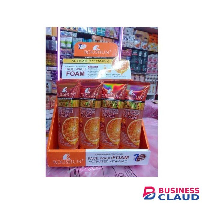 Roushun Whitening and refreshing activated vitamin C face wash foam
