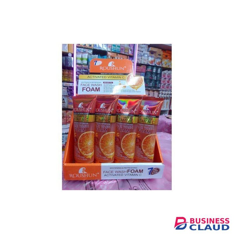 Roushun Whitening and refreshing activated vitamin C face wash foam