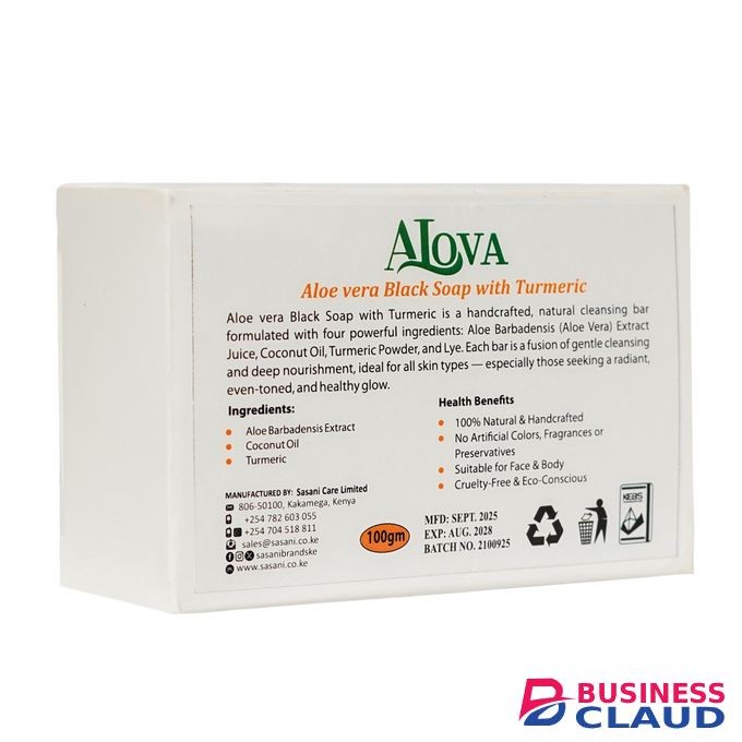 ALOVA Aloe vera Black Soap with Turmeric 100gm