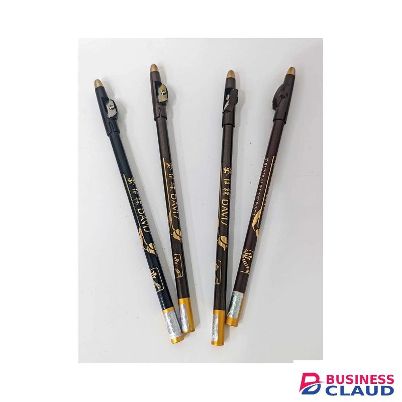 Davis 4 Pc Waterproof Long Lasting Excellence Eyebrow Eyeliner Pencil Eye Makeup Beauty Tools Brown/Black With Sharpener Lid New