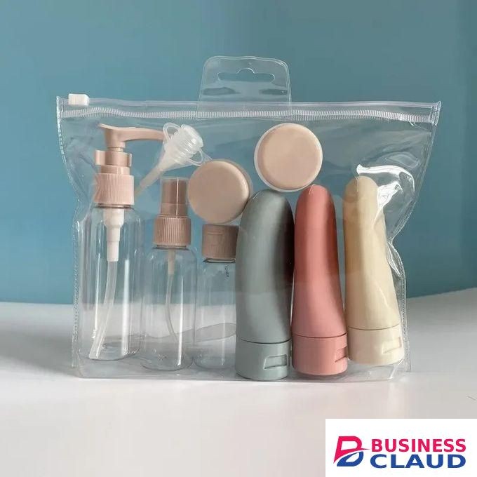 11pcs Travel Bottles Set With Storage Bag Travel Size Empty Cosmetic Storage Box.