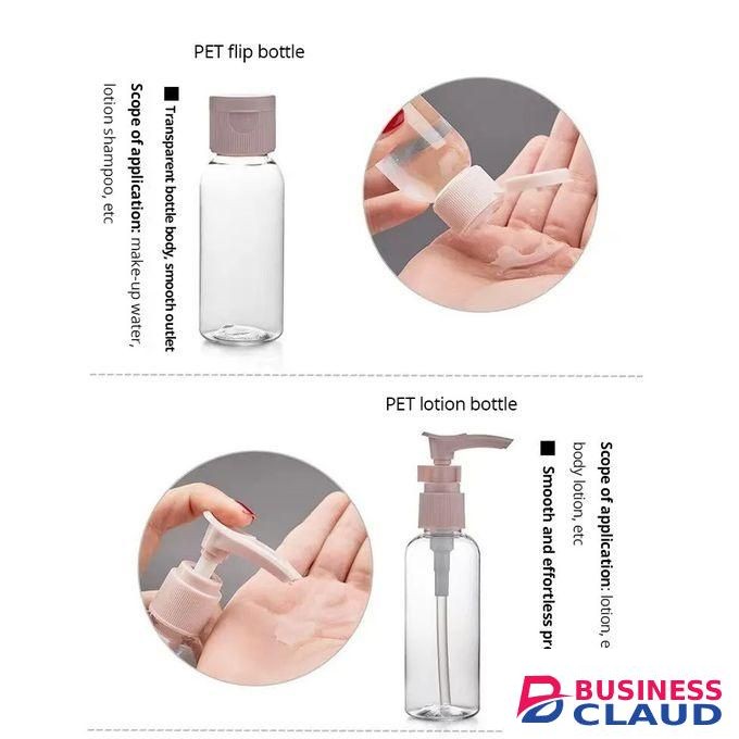 11pcs Travel Bottles Set With Storage Bag Travel Size Empty Cosmetic Storage Box.