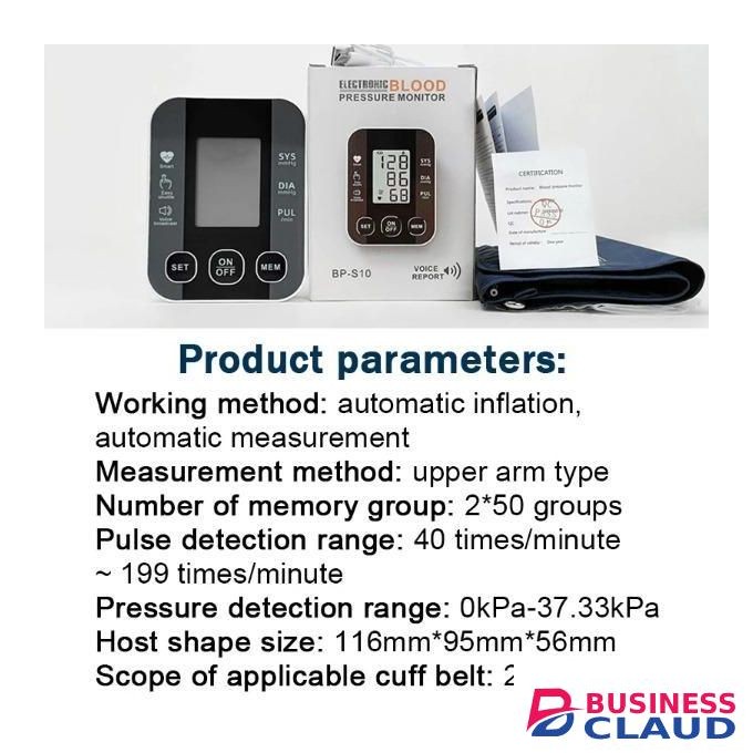 voice Blood Pressure Monitor BP Pulse Wrist Arm Health Monitor+ usb cable
