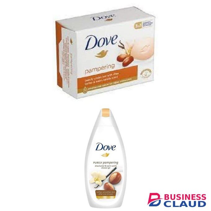 Dove Pampering Beauty soap + body wash + body lotion