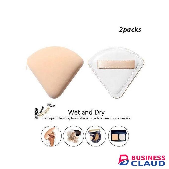 2 Pcs Soft Makeup Sponge Powder Puff Cosmetic Puff