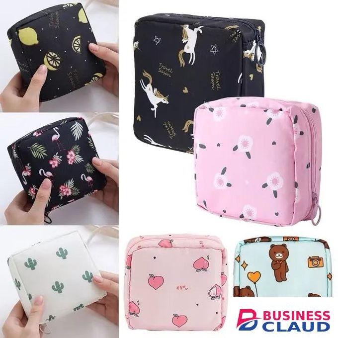 Sanitary Pad Storage Pouch Tampon Storage Bag Napkin Coin Cosmetic Bags Organizer Tampon Holder Pouch Cosmetic Bag Travel Mini Sanitary Napkin Waterproof Storage Pouch Lipstick Wallet Bags