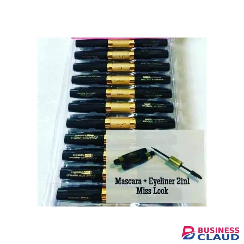 Miss Look Waterproof 2 IN 1 Mascara & Eyeliner long lasting Eye Mascara