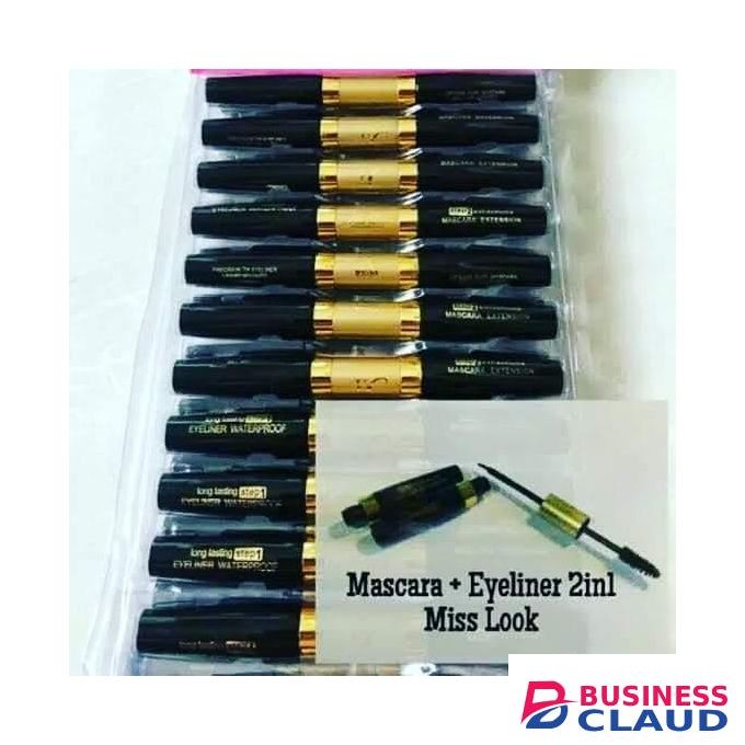 Miss Look Waterproof 2 IN 1 Mascara & Eyeliner long lasting Eye Mascara