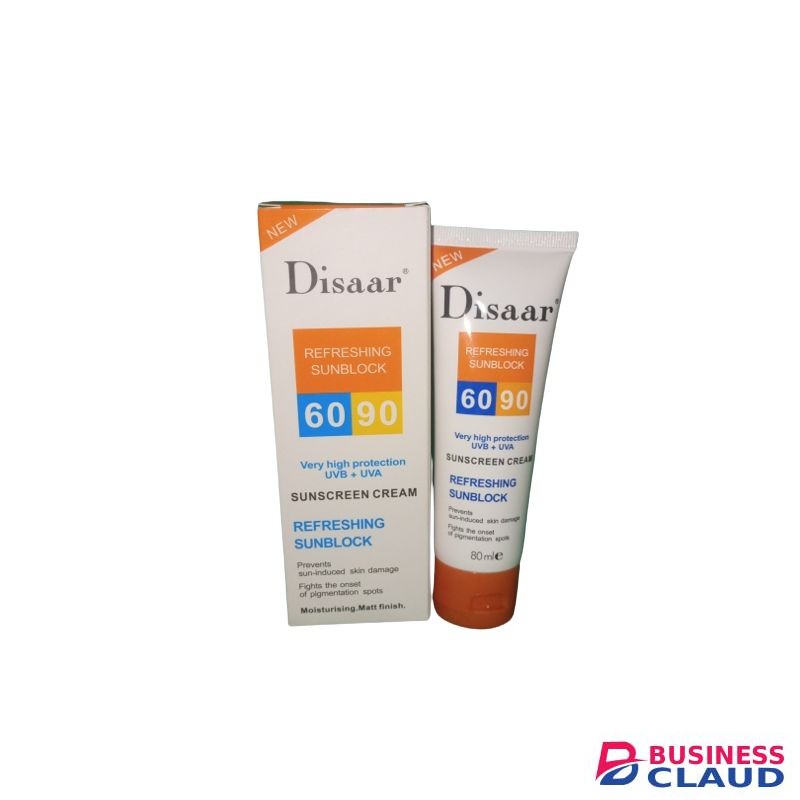 Disaar Sunscreen Cream Refreshing Sunblock With UVB/UVA SPF 60
