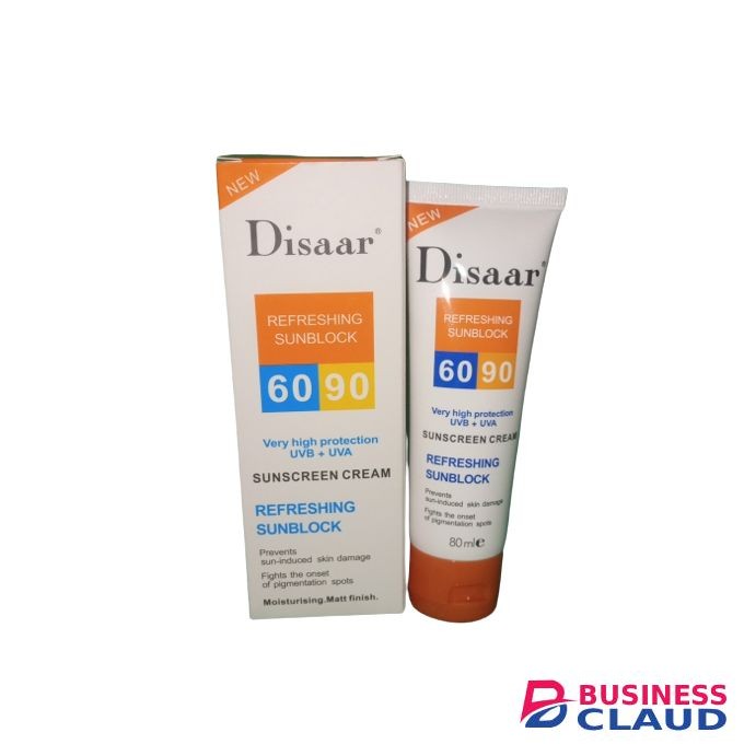 Disaar Sunscreen Cream Refreshing Sunblock With UVB/UVA SPF 60
