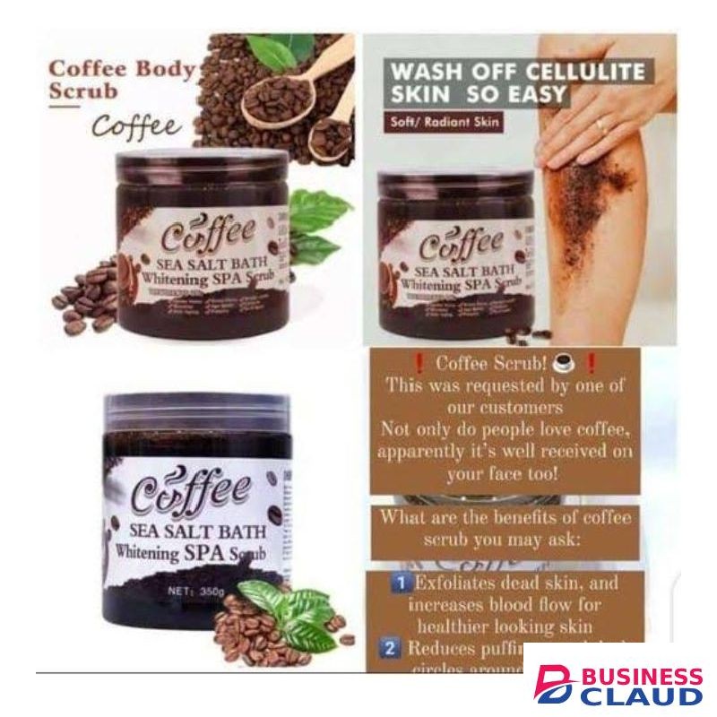 Dr.Meinaier Coffee Sea Salt Bath Scrub - Exfoliating, Brightening & Skin Firming Body Treatment - 350g
