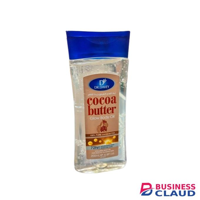dr davey Cocoa Butter Glow Body Oil With 100% Pure Cocoa Butter -200ml