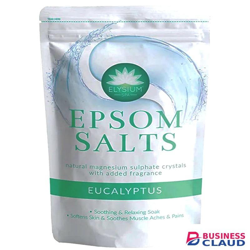 Elysium Spa 1Kg EPSÓM SALTS. Natural magnesium sulphate crystals with EUCALYPTUS fragrance.E Spà
