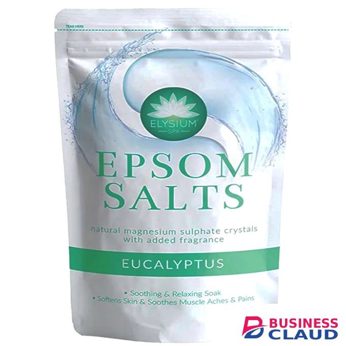 Elysium Spa 1Kg EPSÓM SALTS. Natural magnesium sulphate crystals with EUCALYPTUS fragrance.E Spà