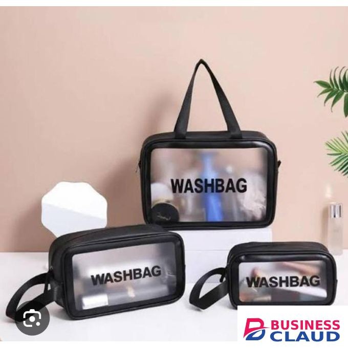 3 in 1 Waterproof Cosmetics & Wash Bag Set – Travel Makeup Organizer