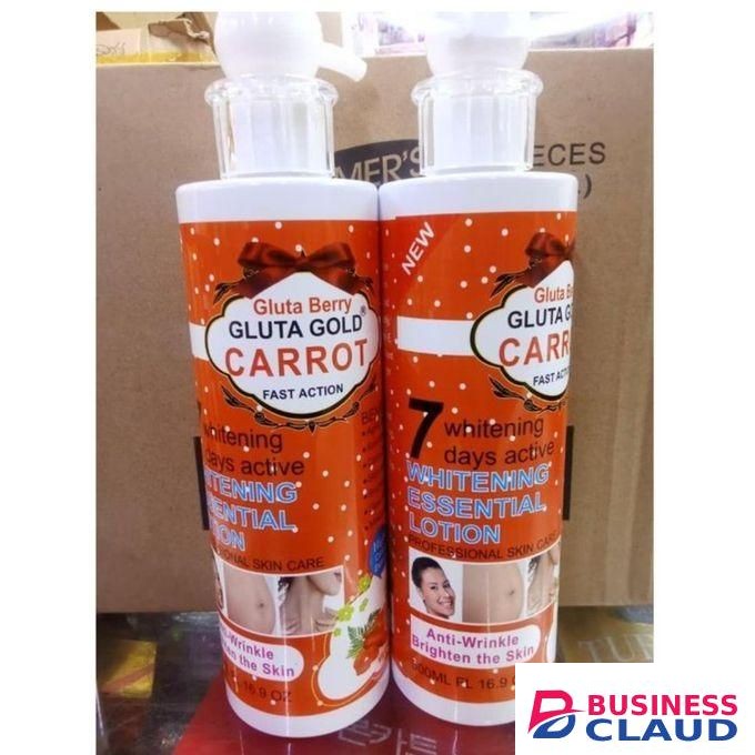 Gluta Berry Gluta Gold Carrot Fast Action Whitening,Anti-wrinkle, Brightening Essential Lotion