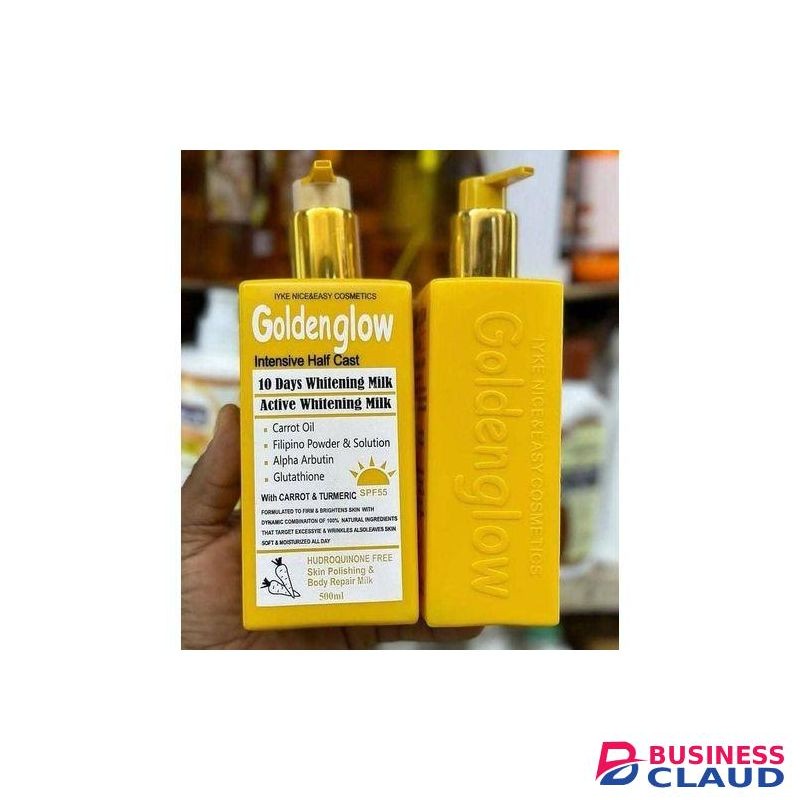 golden glow Intensive Half Cast 10 Days Brightening Milk With Carrot Oil,alpha Arbutin,Glutathione,Tumeric Lotion