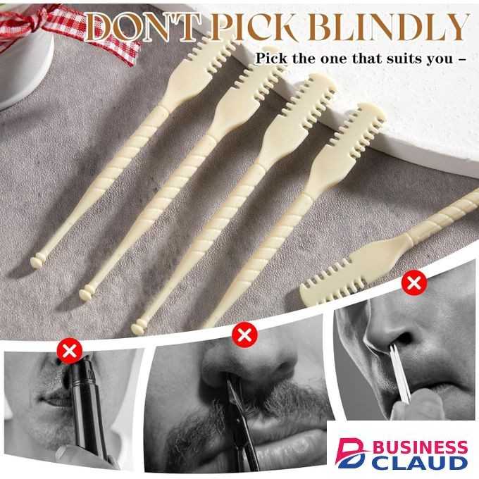 5 Pcs Manual Nose Hair Trimmer. Rotating Nasal Hairs Razor Cutter Nose Hairs Cleaner for Women and Men. Portable Nostril Hair Remover Tools for Home and Beauty Salon.