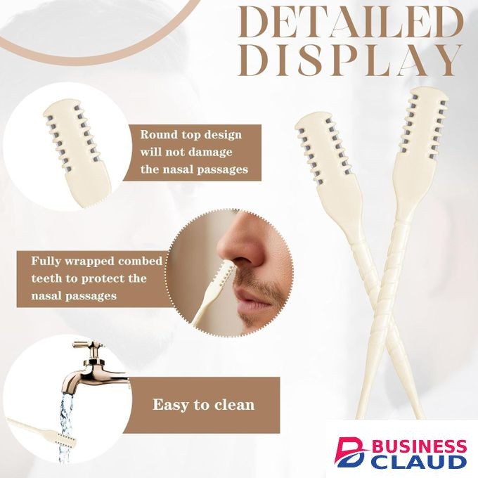 5 Pcs Manual Nose Hair Trimmer. Rotating Nasal Hairs Razor Cutter Nose Hairs Cleaner for Women and Men. Portable Nostril Hair Remover Tools for Home and Beauty Salon.