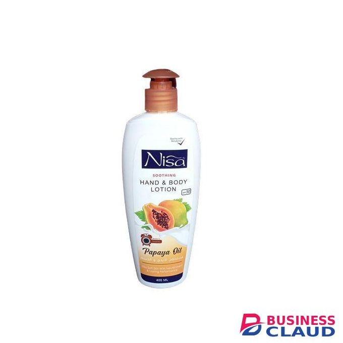 Nisa PAPAYA OIL Anti-Aging Hand & Body Lotion. SPF 30, Moisturizes, Clears Wrinkles & Softens.