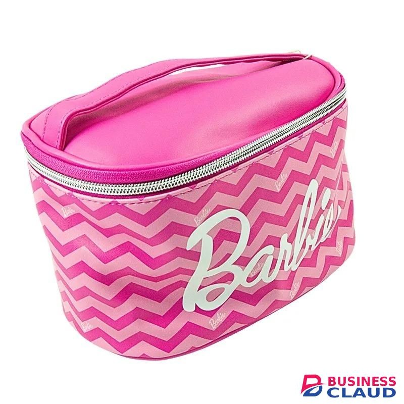 Miniso Barbie Collection Barrel Cosmetic Bag - Rose Red