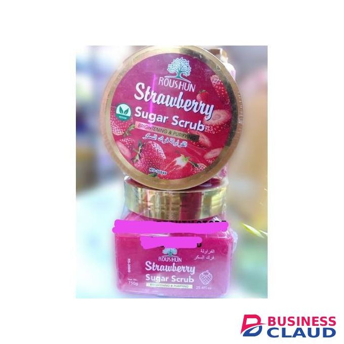 Roushun Exfoliating Strawberry Sugar Scrub Brightening And Purifying