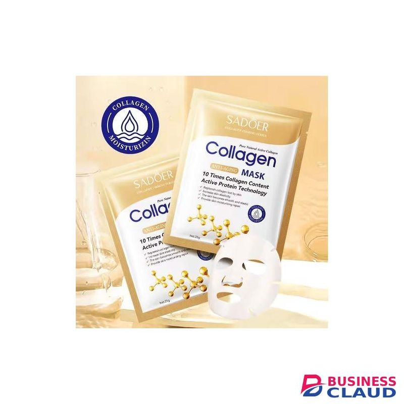SADOER 3 Pieces Collagen Face Masks Sheet Anti Aging Face Mask