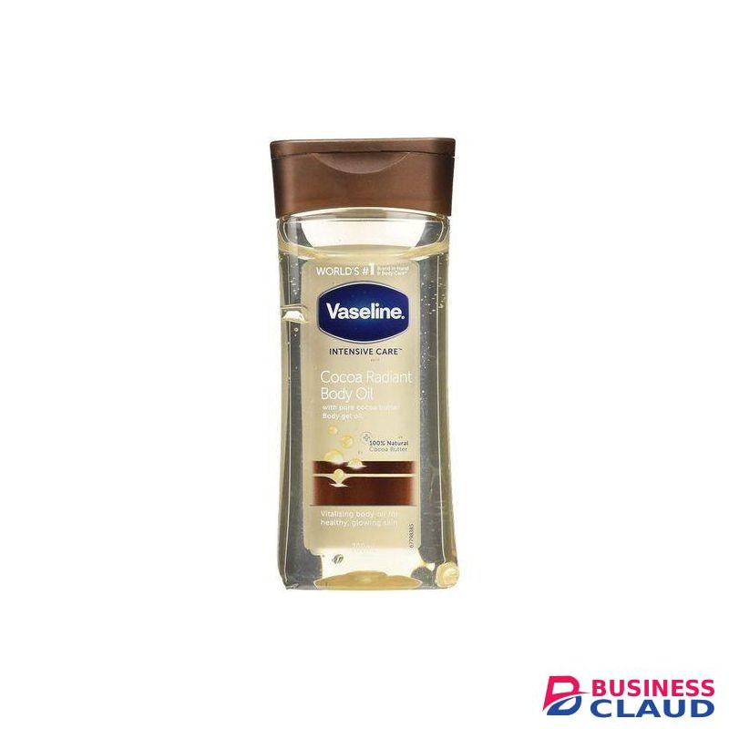 Vaseline Cocoa Radiant Body Oil, 100% Natural Cocoa Butter - 200ml