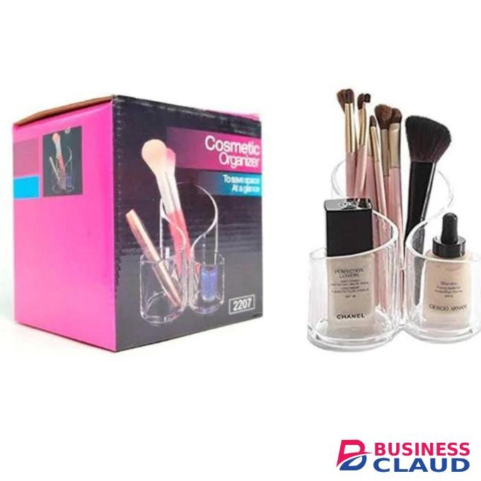 3 Compartments Cosmetic Organizer Transparent Box Acrylic