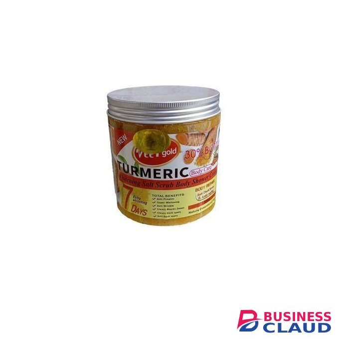 VEET GOLD TURMERIC Salt Scrub Body Shower Cream. Exfoliates, Moisturizes, Smooths, Anti-Aging