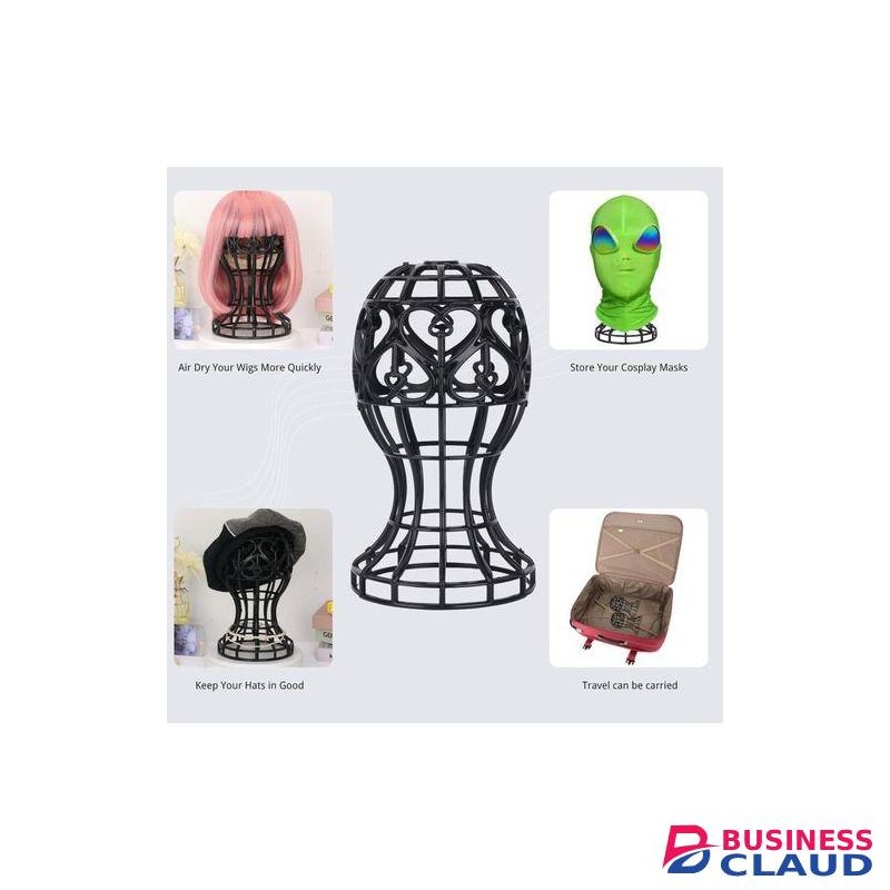 Wig Stand - Wig Head Stand to Support Short Wigs and Hats. Features a Heart-Shaped Cutout Design. Simple and Lightweight for home and other various set up.