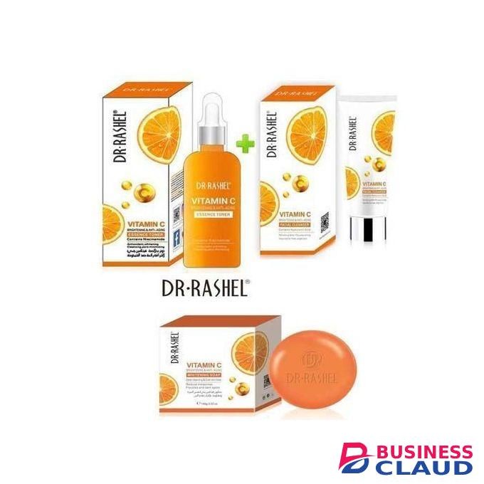 DR RASHEL Vitamin C Antiageing Facial Toner + Cleanser + Soap