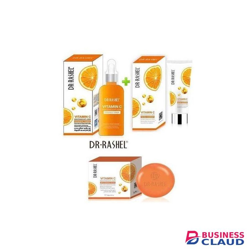 DR RASHEL Vitamin C Antiageing Facial Toner + Cleanser + Soap