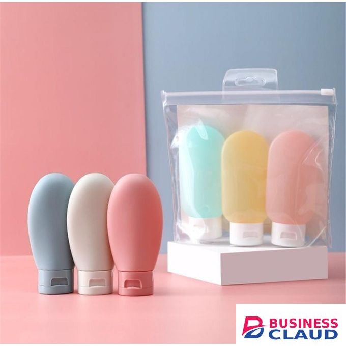 3pc Refillable Travel Packing Cosmetic Makeup Container Storage Set