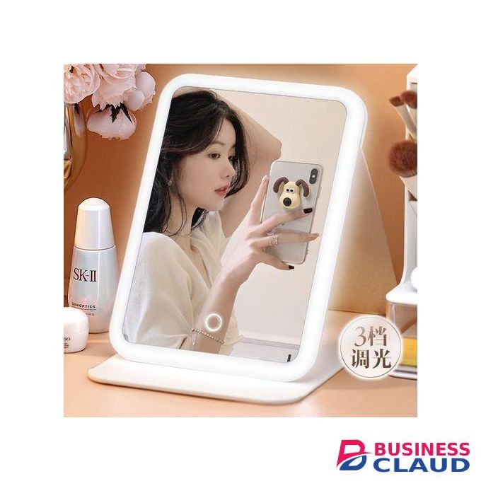 Rechargeable Travel Makeup Mirror – Portable LED Vanity Mirror with Adjustable Lighting