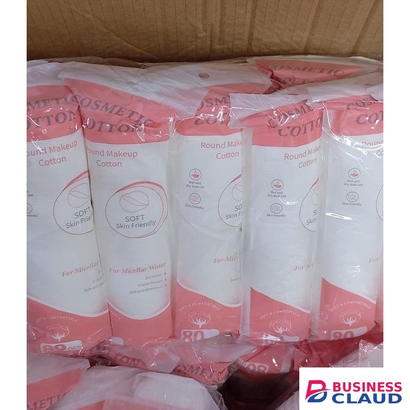 80pcs Soft Cosmetic Cotton Rounds For Makeup Removal Pads Skincare Wipes