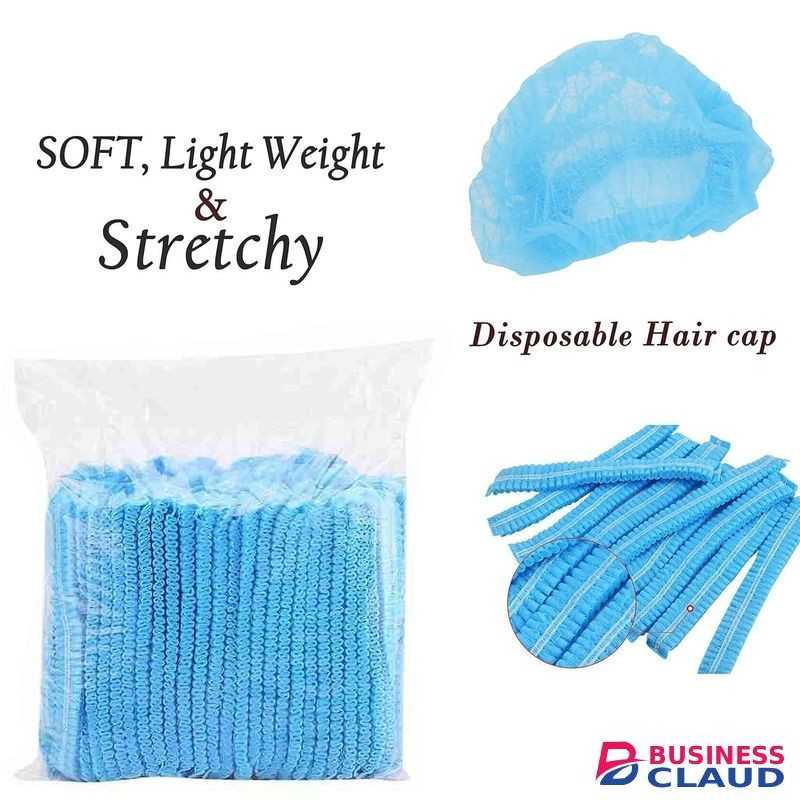 100 Pcs Disposable Bouffant Caps, Hair Head Cover Net, Non-Woven, Medical, Labs, Spa, Nurse, Tattoo, Food Service, Health, For Men and Women . nurse caps