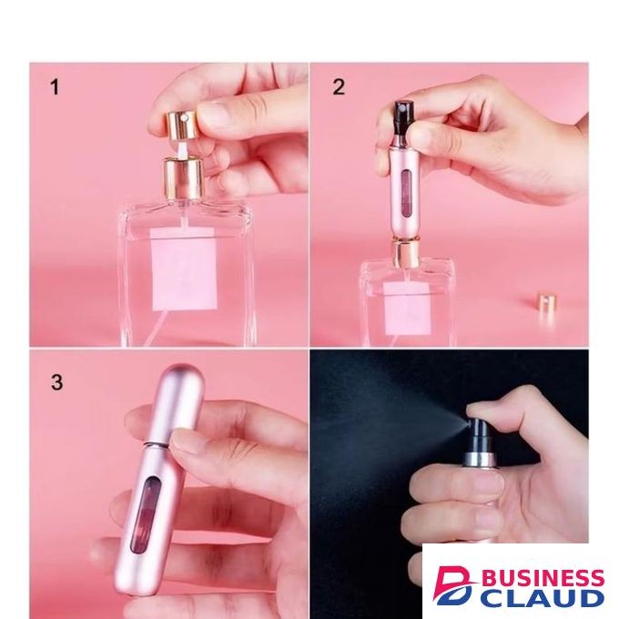 Mini Portable Refillable Spray Perfume Bottle Cosmetic Container - 5ML pink