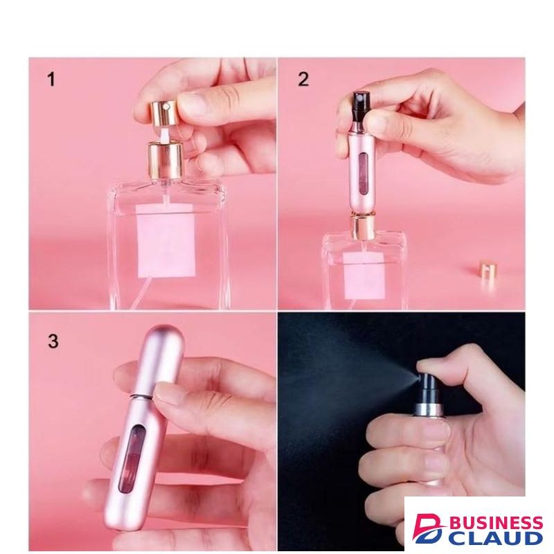 Mini Portable Refillable Spray Perfume Bottle Cosmetic Container - 5ML pink