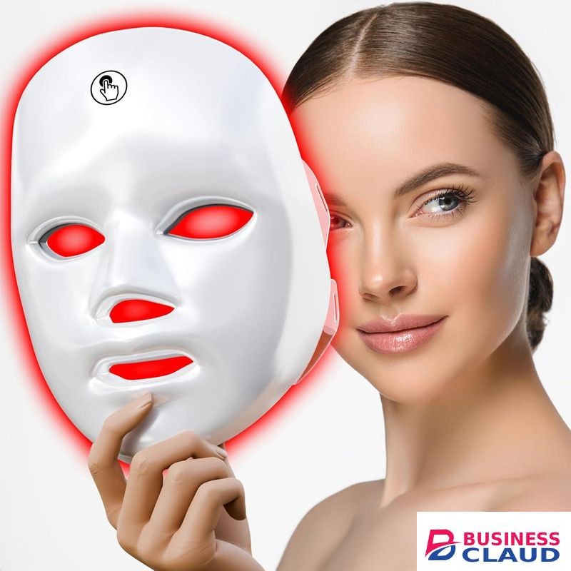 Wireless 7-Color LED Facial Mask - Photon Red Light Therapy Face Mask for Anti-Acne, Wrinkle Removal & Skin Tightening - Professional Home Beauty Machine