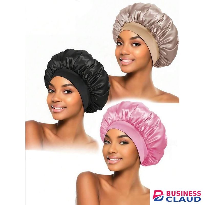 3 stretchy silk Hair Bonnet colorful Headband /Makeup Hair Hoop Makeup Headwrap Women