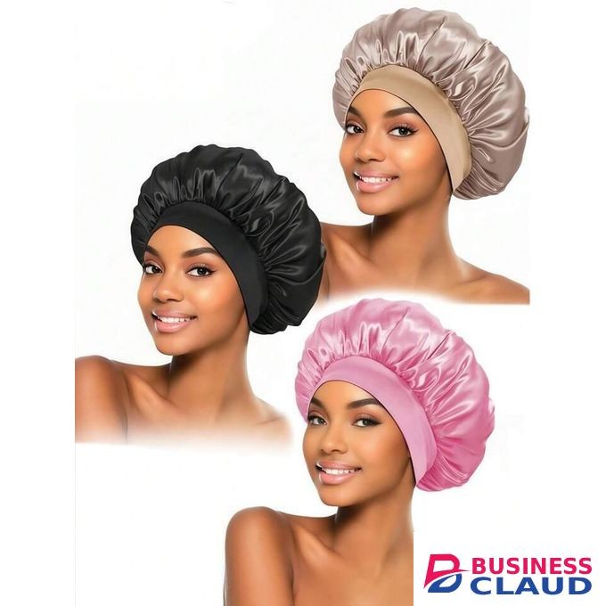 3 stretchy silk Hair Bonnet colorful Headband /Makeup Hair Hoop Makeup Headwrap Women