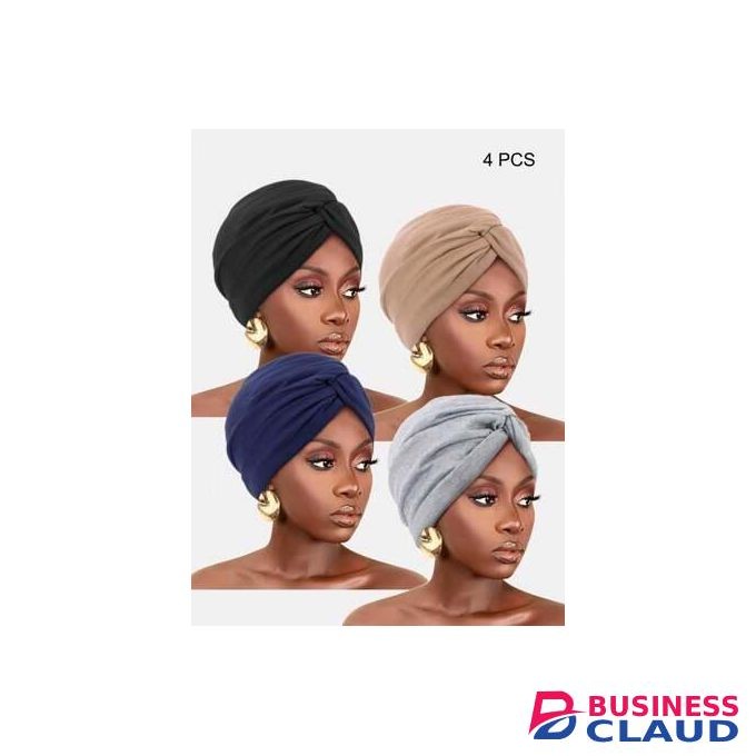 4pcs stretchy Hair turban colorful Headband /Makeup Hair Hoop Makeup Headwrap Women