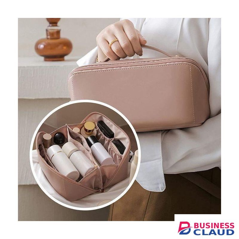 Multifunctional Waterproof Large leather Cosmetic Bag