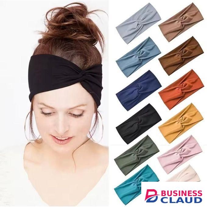 4pcs Pilates Elastic Hair Bands Yoga Headband Running Cycling Sweatband Turban Makeup Hair Hoop Makeup Headwrap Women