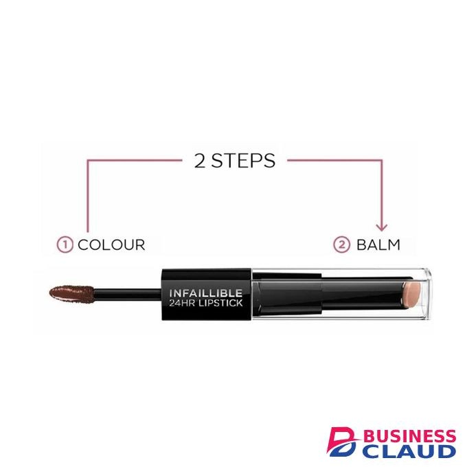 L'Oréal Infalliable Two Step Lip Color, Long Lasting, Transferer Proof Lipstick with a moisturizing feel- Violet Parfait.