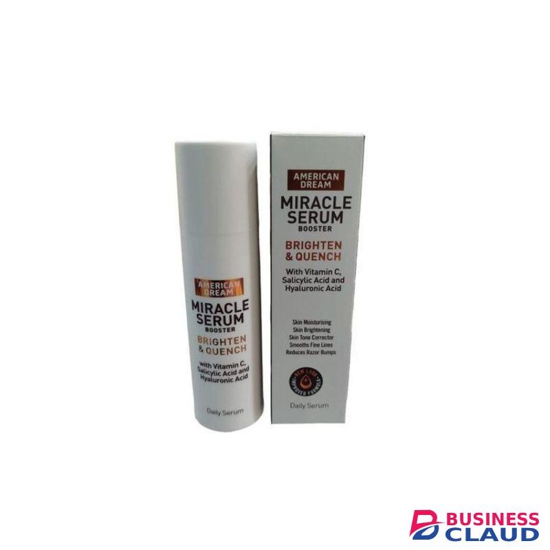 American Dream Brighten & Quench With Vitamin C, Salicylic Acid & Hyaluronic Acid Daily Miracle Booster Serum -50ml