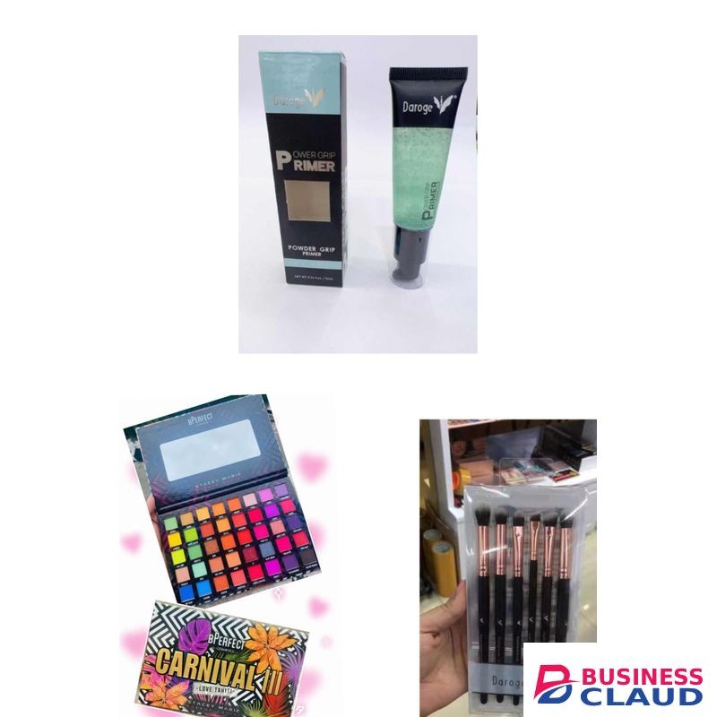 3 in 1 makeup kit set, Eyeshadow palette, power grip primer, Eyeshadow brushes set