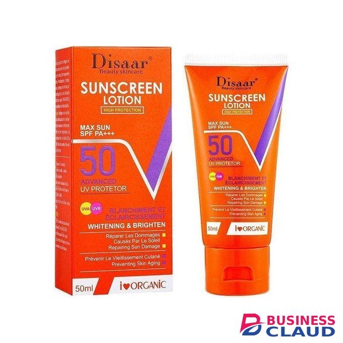 Disaar Beauty Skincare Sunscreen Lotion.